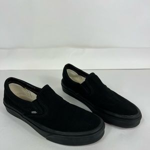Black slip on vans MENS SIZE 9